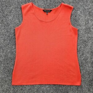 Ming‎ Wang Shirt Womens Small Coral Sleeveless Tank Shell Knit Scoop Neck Basic